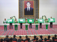 Halkara ýaryşlaryň ýeňijileri hormatlanyldy